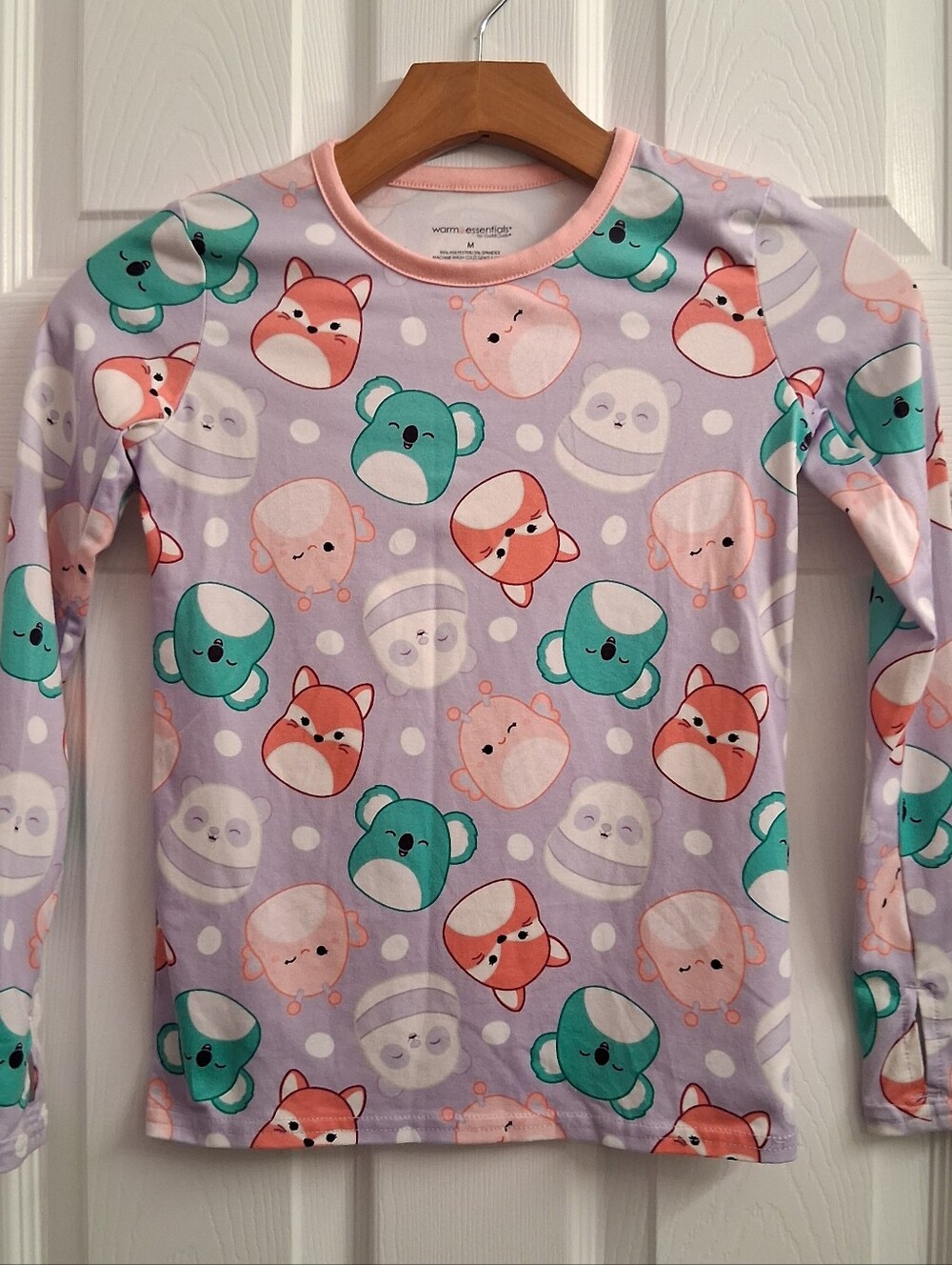 Cuddl Duds Girls Sleep Top Medium Squishmallows